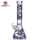 14" CHILL GLOW IN DARK EGYPTIAN PYRAMID | WATER PIPE